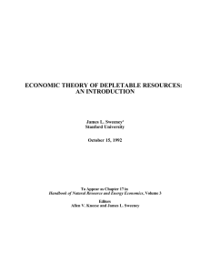economic theory of depletable resources: an