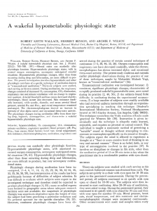 A wakeful hypometabolic physiologic state