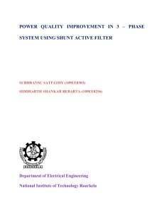 power quality improvement in 3 – phase system using shunt active