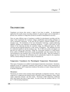 Chapter 7 TRANSDUCERS