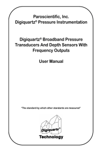 Digiquartz® Broadband Pressure Transducers And