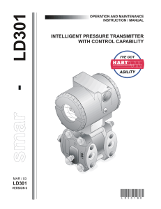 intelligent pressure transmitter with control capability ld301