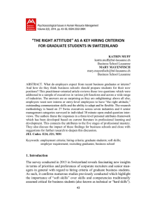 “the right attitude” as a key hiring criterion for graduate students in
