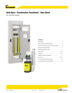 Quik-Spec™ Coordination Panelboard - Data Sheet