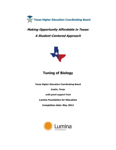 Biology - Texas Higher Education Coordinating Board
