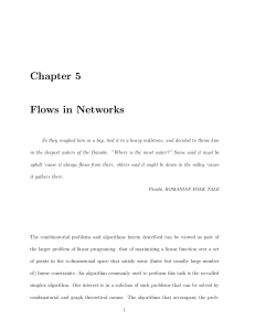 Chapter 5 Flows in Networks