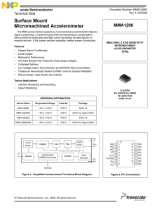 MMA1200D, Surface Mount Micromachined Accelerometer