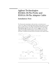 E5346A 38-Pin Probe and E5351A 38-Pin Adapter Cable