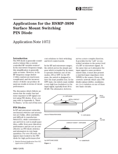Applications for the HSMP-3890 Surface Mount Switching