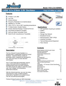 LVDS 3.2 x 2.5mm 2.5V Oscillator