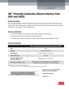 3M™ Thermally Conductive Silicone Interface Pads 5591 and 5591S