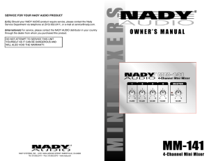 MM-141 - Nady Systems, Inc.