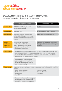 Development Grants and Community Chest Grant Controls