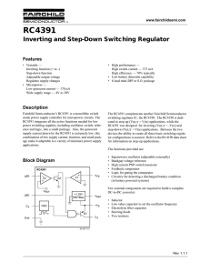 RC4391 Inverting and Step-Down Switching Regulator