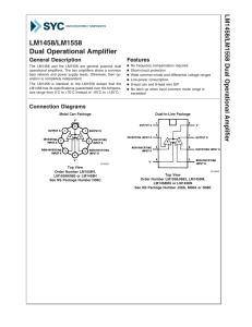 LM1458/LM1558 Dual Operational Amplifier