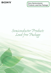 Sony Semiconductor Products Lead-free Package