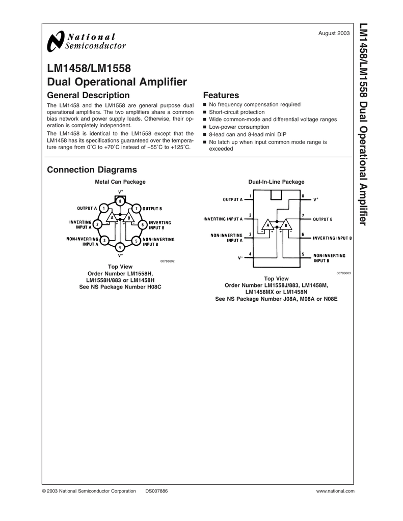 10PCS LM1458M  Encapsulation:SOP8,Dual Operational Amplifier