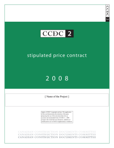 CCDC 2 (2008) - Stipulated Price Contract