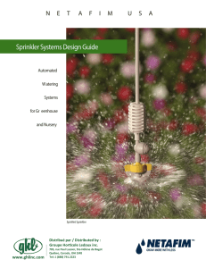 Sprinkler Systems Design Guide