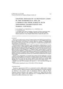 changes induced by ultraviolet light in the superhelical dna of