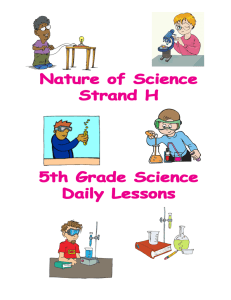 Nature of Science Strand H