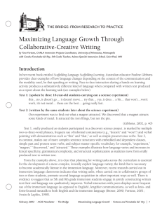 Maximizing Language Growth Through Collaborative