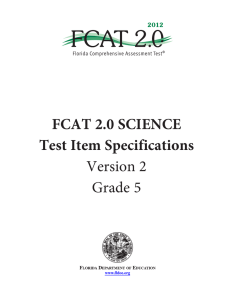 FCAT 2.0 SCIENCE Test Item Specifications