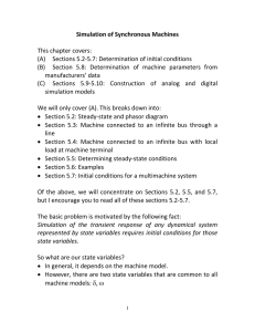 Simulation of Synchronous Machines This chapter covers: (A