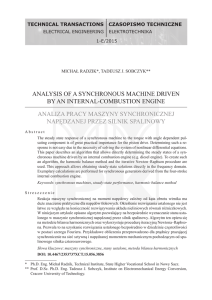 analysis of a synchronoUs Machine driVen by an internal