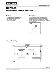 KA76L05 Low Dropout Voltage Regulator