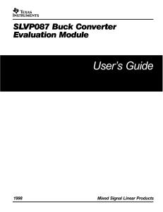 SLVP087 Buck Converter Evaluation Module