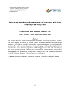 Enhancing Vocabulary Retention of Children with ADHD via Total