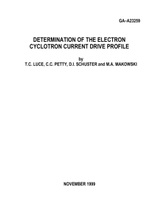 determination of the electron cyclotron current drive profile