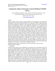 Comparative Study of Sensorless Control Methods of PMSM