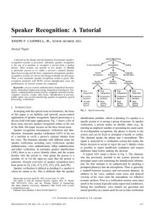 Speaker Recognition: A Tutorial - Proceedings of the IEEE