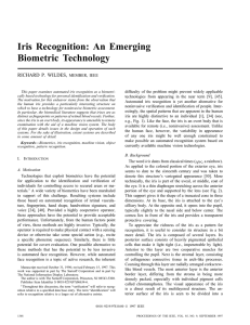 Iris Recognition: An Emerging Biometric Technology