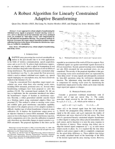 A Robust Algorithm for Linearly Constrained Adaptive Beamforming