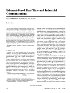 Ethernet-Based Real-Time and Industrial Communications