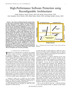 High-Performance Software Protection using Reconfigurable