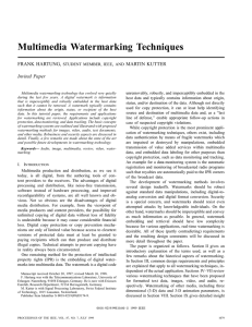 Multimedia watermarking techniques