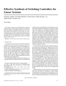 Effective synthesis of switching controllers for linear systems