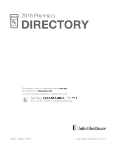 2016 Pharmacy Directory - Massachusetts