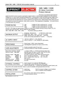 340i / 680i / 1220i DC Motor Controller Product