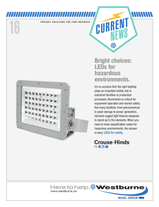 Bright choices: LEDs for hazardous environments.
