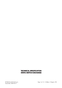 technical specification static switch exchange