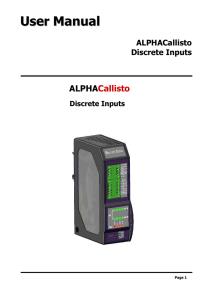 ALPHACallisto DI - User Manual 1.0.2 - LED