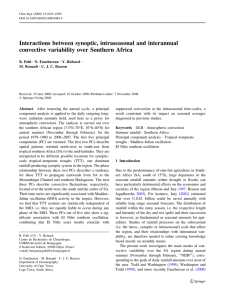 Interactions between synoptic, intraseasonal and interannual