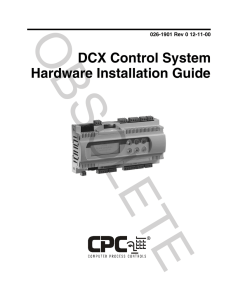 026-1901 DCX Control System Hardware Installation Guide