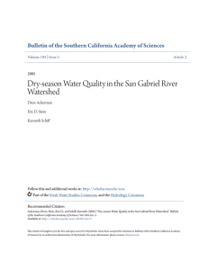 Dry-season Water Quality in the San Gabriel River