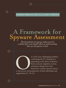 Warkentin, Luo, and Templeton, “A Framework for Spyware